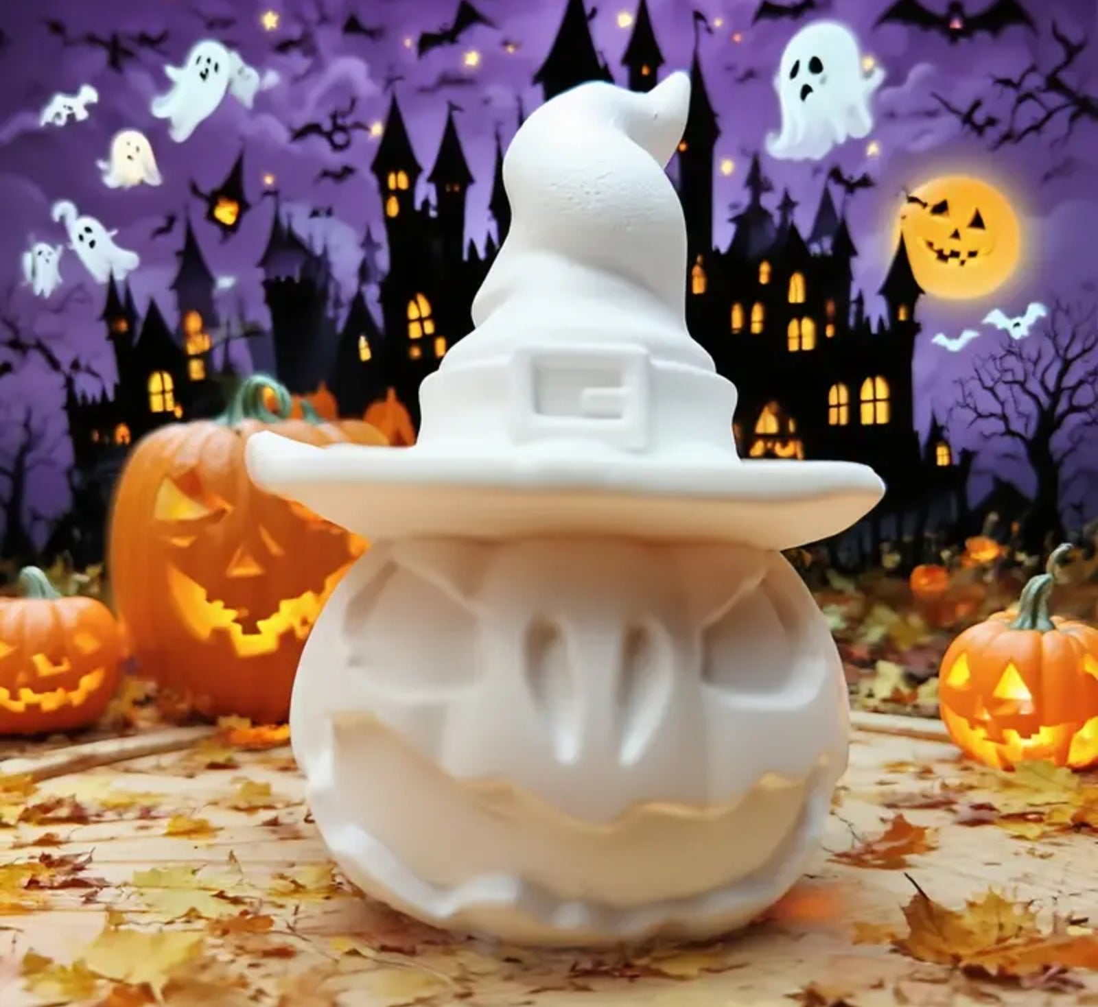 Kit Figurine en Plâtre à Peindre – Citrouille Halloween