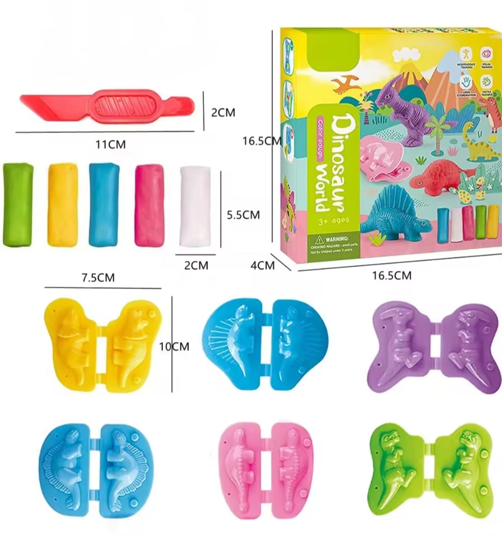 🦖 Coffret “Dinosaur World” – Kit de modelage créatif pour enfants