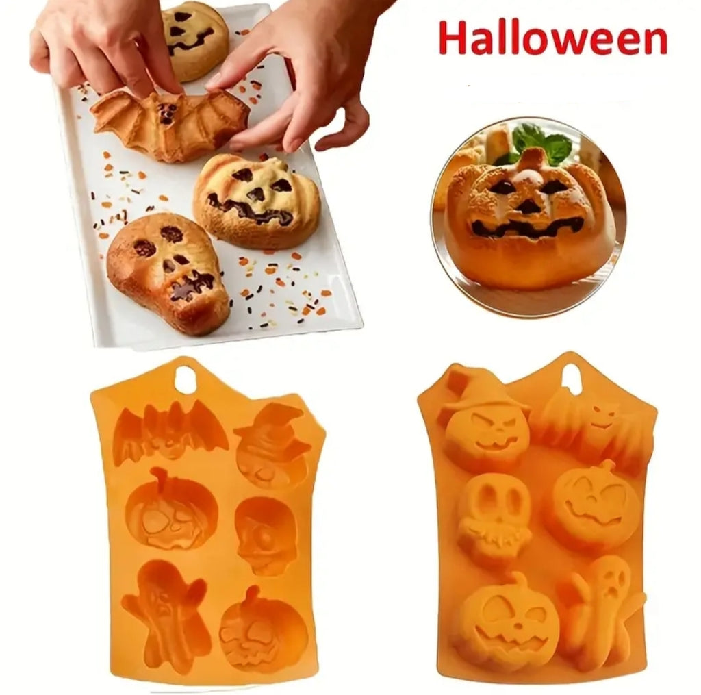 🎃 Moule en Silicone Halloween – 6 Formes Horriblement Gourmandes