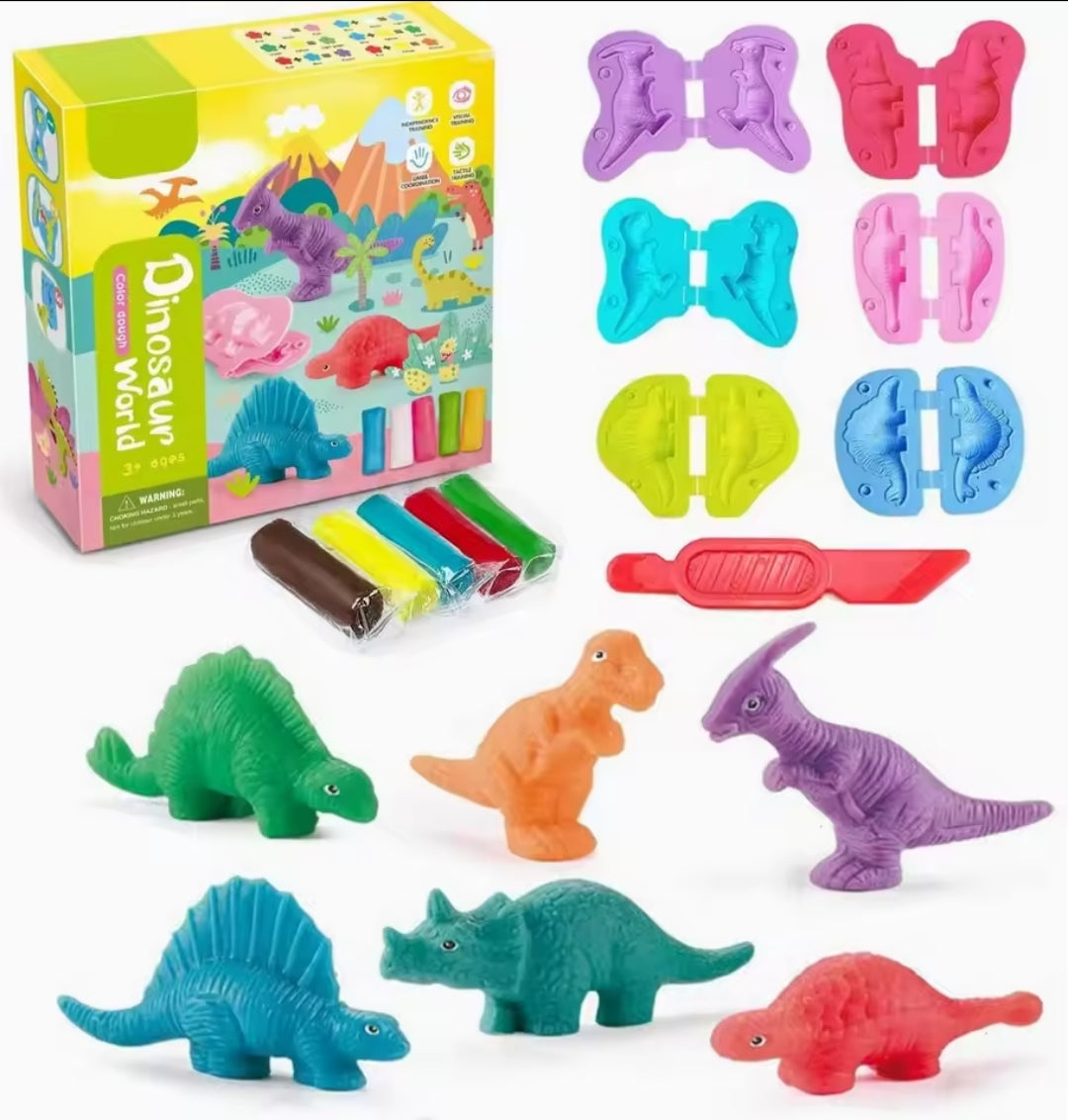 🦖 Coffret “Dinosaur World” – Kit de modelage créatif pour enfants